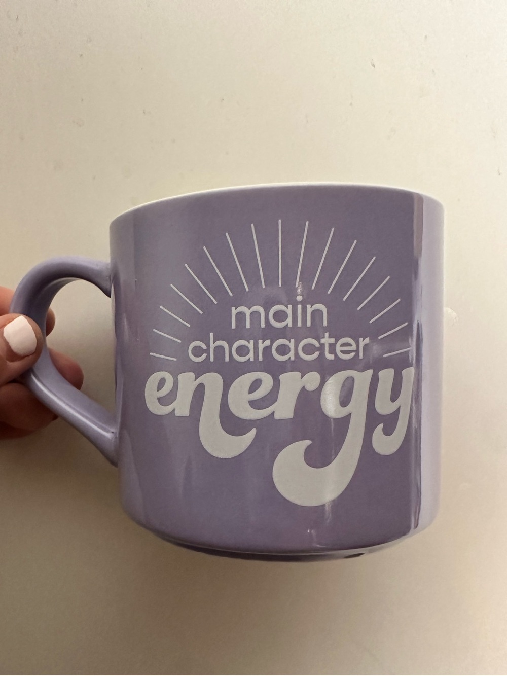 Lavender 'Main Character Energy' Ceramic Coffee Mug